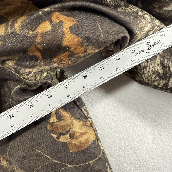 Vintage Winchester Jacket Men's XL Green Mossy Oak Zip Hoodie Fleece Lined y2k - Picture 4 of 11